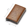 Miniatyrbild 7 av 7: Kolfiberkorthållare Plånböcker Herr RFID Black Magic Trifold Läder Smal Miniplånbok Liten Pengaväska Man Plånbok Plånbok Kvinnor Red C