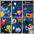 Pikkukuva 2 / 5: Halloween-ikkunatarrat - Ihastuttavat hirviökoristeet