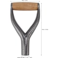 Miniatyrbilde 7 av 8: Kraftverktøyhåndtak, Spadehåndtak Y-format 12,22 Tommer Spadhåndtak med Innerdiameter med Trehåndtak for Hagegravingsverktøy (Sølv) Silver