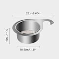 Miniatyrbillede 5 af 8: Svan Mesh Si Strainer til Køkken, Rustfrit Stål Vask Si, Hængende Hane Filterkurv