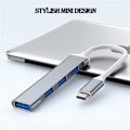 Miniatyrbild 2 av 5: 4-portars USB 3.0 Hub Höghastighetstyp c USB Hub 5 Gbps Splitter för