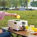 Miniatyrbild 4 av 8: Magnetiska Kryddburkar, Kryddförvaringslåda med Transparent Lock, Gul 4 st yellow 4 pcs
