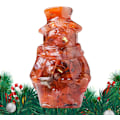 Pikkukuva 7 / 8: Kristalli Lumimieshahmo - 3D Joulu Miniatyyri, Punainen Agati Red agate