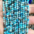 Miniatyrbilde 1 av 7: 2mm naturlig krystallfasett liten rund perle kutt små perler DIY smykker halvferdige produkter T apatitt 2mm