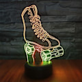 Miniatyrbilde 8 av 10: Rulleskridsko LED 3D Illusion Nattljus USB Hjulskridsko S