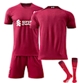 Miniatyrbild 1 av 5: Nya Pojkar Barn Barn Fotboll Kit Kort Skjorta Socka Set Fotboll liverpool home kit blank liverpool home kit blank 22/(6-7 years)