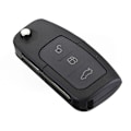 Miniatyrbillede 3 af 5: 3 knapper foldbar fjernbetjening nøgle 433MHz 4D63 80Bit til Focus Mondeo Fiesta Galaxy FOB-etui {DB} Sort Black