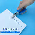 Miniatyrbilde 3 av 4: Papirhulltang, En Hulltang med Blå Myk Grip, 3-pakning Blue, 3 Pack