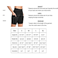 Miniatyrbild 5 av 5: Högmidjade träningsshorts för kvinnor, yogaleggings med magkontroll, träningsshorts grå Grey M