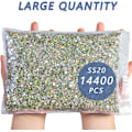 Miniatyrbillede 4 af 4: 14400 stk Krystal AB Flatback Rhinestones til DIY Håndværk, SS20, 4,6-4,8 mm Crystal AB SS20/14400pcs