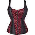 Pikkukuva 1 / 5: Naisten korsetit Overbust Bustier Top Gootti Sexy Olkapää Punainen 2928 XL Red 2928 XL