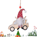 Miniatyrbilde 1 av 8: Jule-Nissepynt - Trefigurer til Henging for Hjem, Fest og Bil Car