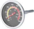 BBQ Grilltermometer, Rustfrit Stål Temperaturmåler med 50 til 800°F Område til Grill, Ryger og Ovn, Sølv