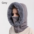 Miniatyrbillede 5 af 7: Kvindernes vinter udendørs hætte maske, koldtæt cover hyggelig varm cap Khaki