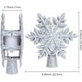 Miniatyrbild 2 av 5: Julgransprydnad med magisk roterande snöflingsprojektor, 3D glitterprojektor julgransprydnad för jul