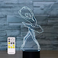 Miniatyrbild 1 av 10: 3D optisk illusionsnattlampa leksak, fjärrkontroll, dimbar