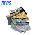 Miniatyrbild 2 av 7: 5 st Herrunderkläder Man Boxersexiga kalsonger Bekväma Andas Mode Pojkar Trosor Underkläder Boxershorts Herr Black 2PCS-Mix-04 XXL-65-75kg