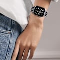 Miniatyrbild 5 av 5: Svart silver 38/40/41 mm, armband för Apple Watch serie 9/serie