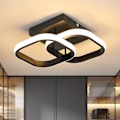 Miniatyrbilde 1 av 5: Moderne LED-taklampe - 22W firkantet taklampe 2300lm for hall soverom baderom kjøkken stue - varmt lys [JLK]
