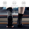 Miniatyrbilde 5 av 6: 3 par nevropati sokker, lindrende sokker for nevropatiske smerter, kompresjonsstrømper for tendinitt, plantar fasciitt, nevropati - Svart - L XL Black -