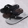 Miniatyrbild 3 av 7: Casual Tofflor För Män Flip Flops Strand Sandaler Sommar Icke-Slipp Platta Slides Män Tofflor Inomhus Skor Man Man Man Slipp Perre Black 41
