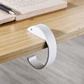 Pikkukuva 1 / 11: 2kpl Kannettava ripustettava laukkukoukku Käsilaukun pidike Monitoiminen pöytäkoukku white c-shaped