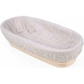 Miniatyrbillede 1 af 10: Banneton Oval, brødform med uldfor, oval brødkurv, hævekurv, op til 0,7 kg dej, 30 x 14 x 7 cm