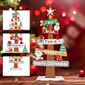 Miniatyrbillede 6 af 8: DIY Jule Diamant Maleri Sæt, Speciel Formet Træ Ornament B