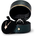 Miniatyrbillede 3 af 5: Läder Ringask Etui Förslag Bröllop Ring Presentask Multifunktionell Smyckeskrin Örhänge Halsband Presentask 1st green