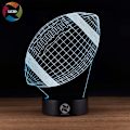 Miniatyrbilde 5 av 9: 3D optisk illusjonsnattlampe - 7 LED-fargeskiftlampe