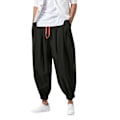 Miniatyrbillede 2 af 7: 2024 Ny Mode Snøre Haremsbukser Mænd Baggy Joggingbukser Japanske Mænd Print Brede Ben Bukser Mænd Casual Løse Bukser GY1 XL