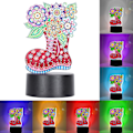 Miniatyrbilde 9 av 10: Diamantmaleri LED-lys Smart Touching Sensor 3D USB Jul DIY Hjemmedekorasjon