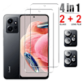 Miniatyrbillede 1 af 6: 4in1 Hærdet Glas til Xiaomi Redmi Note 12 5G Skærmbeskyttelse