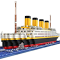 Miniatyrbilde 1 av 5: 1860 stk Titanic Formet Modell Byggeklosser Modell Byggesett