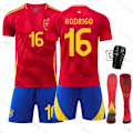 Pikkukuva 1 / 3: 2024 Espanjan kotijoukkueen EM-jalkapallopaita nro 7 Morata 9 Kanada 19 Amal nro 16 + sukat + suojavarusteet no.16+socks+protectivegear #26