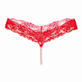 Pikkukuva 3 / 7: Seksikäs Nauhapitsi Alusvaatteet Naiset Takana Bogbyxor Naiset G-String T-Back Thong Läpinäkyvä Alusvaatteet Söpö Helmillä KL107Pink One Size