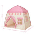 Miniatyrbillede 5 af 7: Børnetelt Indendørs Udendørs Legetrægård Tipi Prinsesse Slot Sammenklappelig Cubby Legetøj Telt Enfant Rum Hus Teepe E Legehus lys