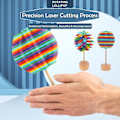 Miniatyrbild 3 av 4: Träroterande Lollipop med Bas, Färgglad Macaron Design Leksak för Skrivbordsdekoration Macaron Disc