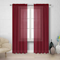 Miniatyrbild 4 av 7: Transparent Fönster Voile Solid Färg Bröllop Glas Voile Hushållsprodukter Lätt Lyx Style Lätt Att Installera Gardiner A8