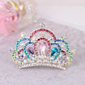 Miniatyrbilde 5 av 7: Flickor Barn Hår Smycken Tillbehör Mini Söt Kristall Rhinestone Prinsessan Kronhår Kam Födelsedagsfest Tiaror Hårband 6
