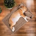 Miniatyrbilde 4 av 8: Myk ortopedisk hundebed, vaskbar dyresofa for mellomstore hunder, komfortabel og slitesterk Khaki L 40 x D 8 x H 8 cm