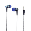 Pikkukuva 1 / 5: Tylikäs punottu johto stereomusiikki kuulokkeet in-ear-kuulokkeet ilman mikrofonia kuulokkeet sininen Blue
