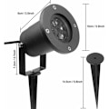Miniatyrbillede 4 af 5: Jul Projektor LED Snefnug Lampe Vandtæt Lys til Udendørs Indendørs Julefest Havebelysning Dekoration, Hvid S