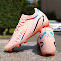 Miniatyrbillede 3 af 9: Miami Messi fodboldstøvler nye lange søm herre dame indendørs udendørs fodboldstøvler til stor dreng AG/FG Pink 40 Pink 40