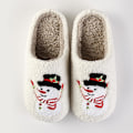 Miniatyrbillede 3 af 8: Jule-Tøfler til Mænd og Kvinder, Varme Elg-Plush Soveværelsestøfler White Snowman J 41/42 EU
