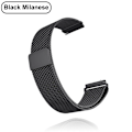 Miniatyrbillede 1 af 7: 18 mm 20 mm 22 mm metalrem til Garmin Vivoactive 3 4 4s Band Watch Venu 2 2s SQ Forerunner 645 Armbånd Silikonløkke Nylon håndled Metal Sort 22MM