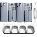 Miniatyrbillede 7 af 8: Wii Controller Lade Station, 4 i 1 Controller Lade Dock med 4 stk. 2800mAh Genopladelige Batteripakker til Wii/Wii U Spil Fjernbetjening Hvid White