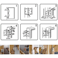 Miniatyrbild 5 av 5: Tjock rostfritt stål Billy Bracket 2-pack 90 graders rätvinkligt fällbart gångjärn Hållbart