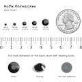 Miniatyrbillede 4 af 4: 8000 stk Sorte Hotfix Rhinestones til DIY Håndværk, SS6, 1,9-2,1 mm Black SS6