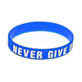 Miniatyrbillede 5 af 5: \"Never Give Up\" motiverende silikone armbånd gummibånd sports armbånd